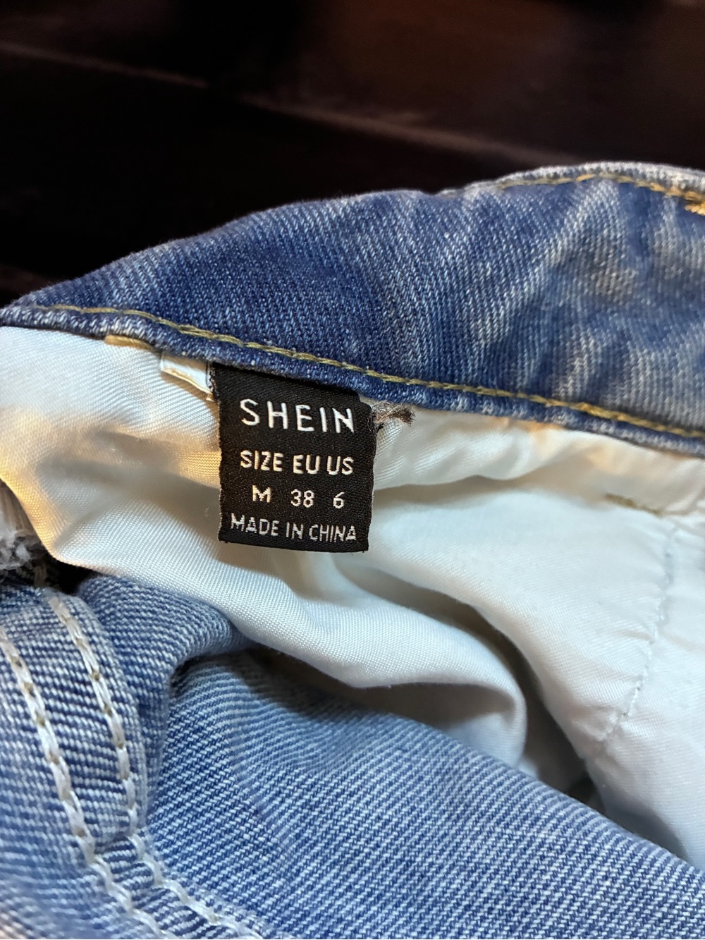 SHEIN Light Blue Denim Shorts